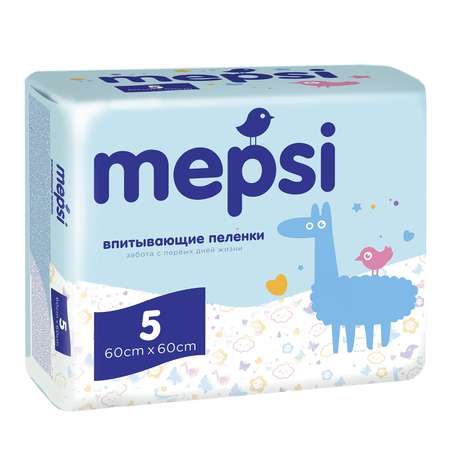 Пеленки впитывающие Mepsi 60*60 5шт