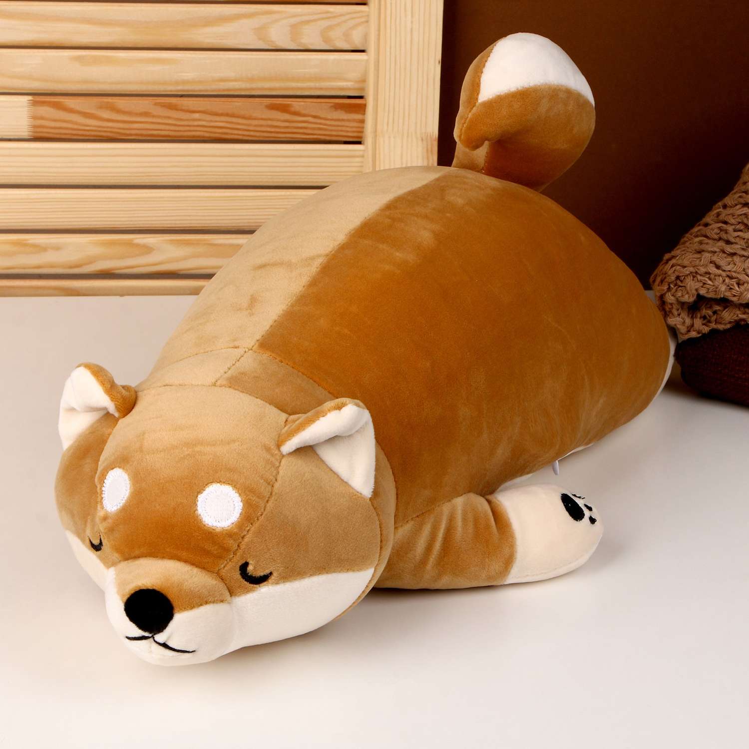 Мягкая игрушка Sima-Land подушка «Собака» 50 см цвет бежевый - фото 2