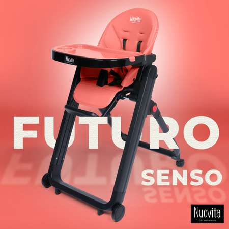 Стульчик для кормления Nuovita Futuro Senso Nero Коралл