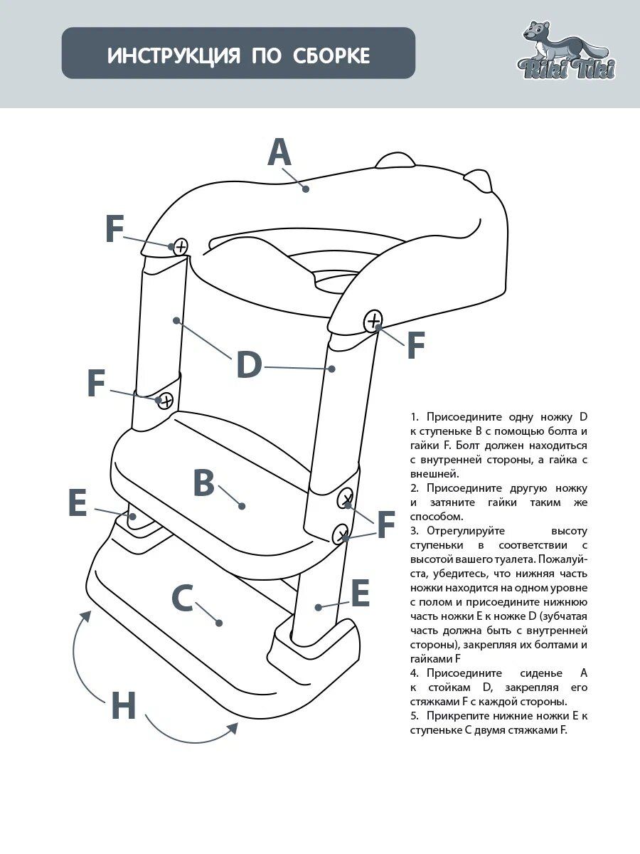 Накладка на сиденье унитаза RIKI TIKI baby FG580 синий - фото 6