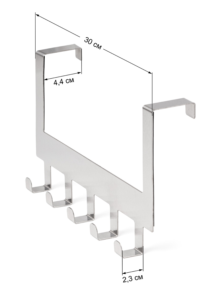 Дверная вешалка DeNASTIA серый - фото 3