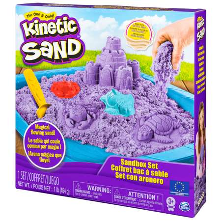 Песок кинетический Kinetic Sand с коробкой и инструментами 454г Purple 6028092