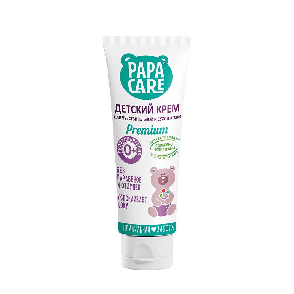 Крем детский Papa Care для очень чувствительной и сухой кожи с пантенолом 100 мл - фото 1