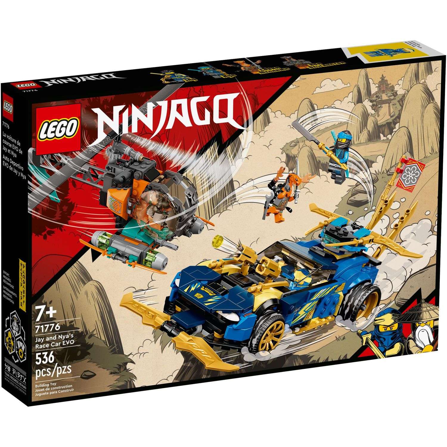 Конструктор LEGO Ninjago Гоночный автомобиль ЭВО Джея и Нии 71776 - фото 1