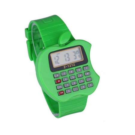 Часы-калькулятор Uniglodis наручные детские электронные зелёный