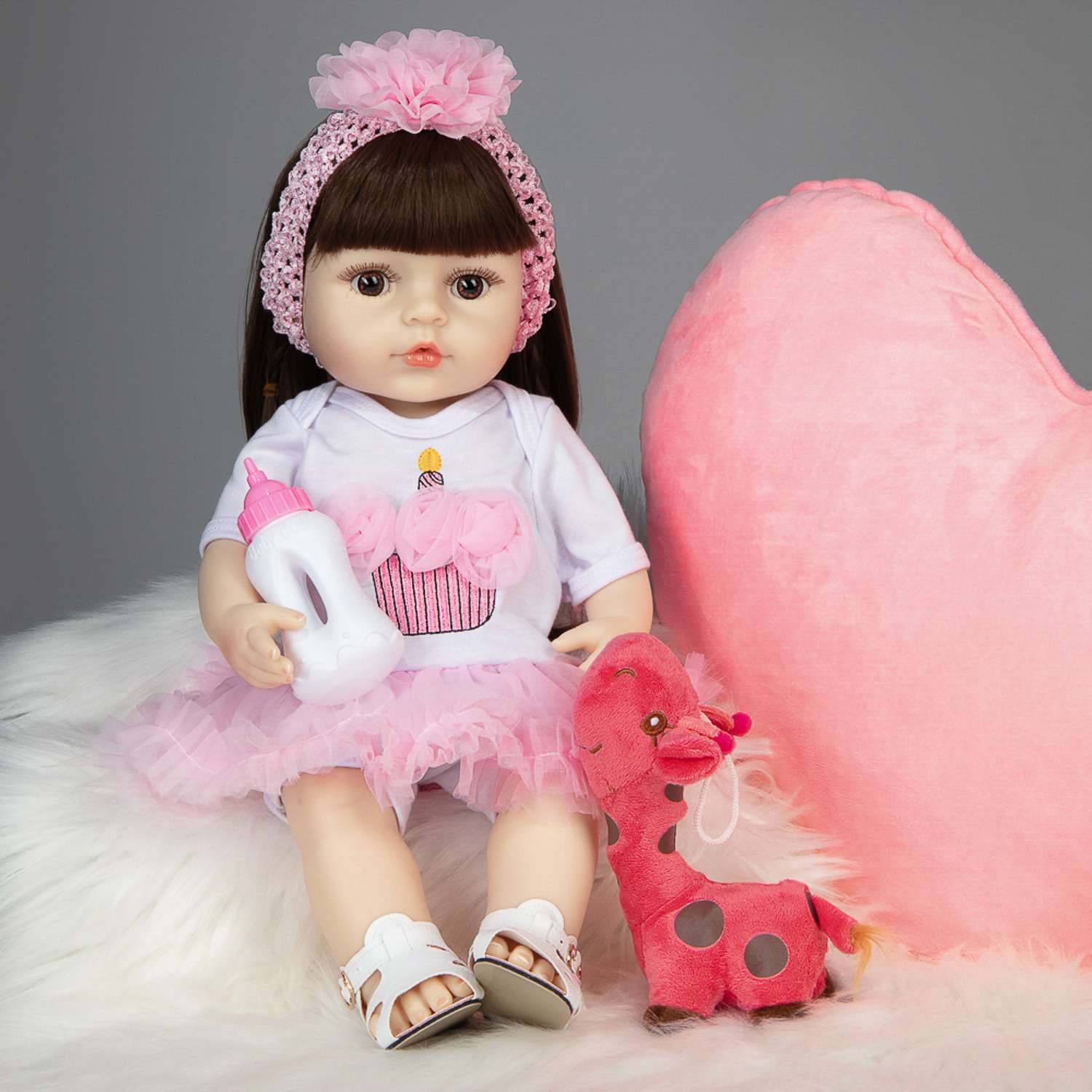 Кукла Реборн QA BABY девочка Анжелика силиконовая большая 45 см 4508 - фото 1