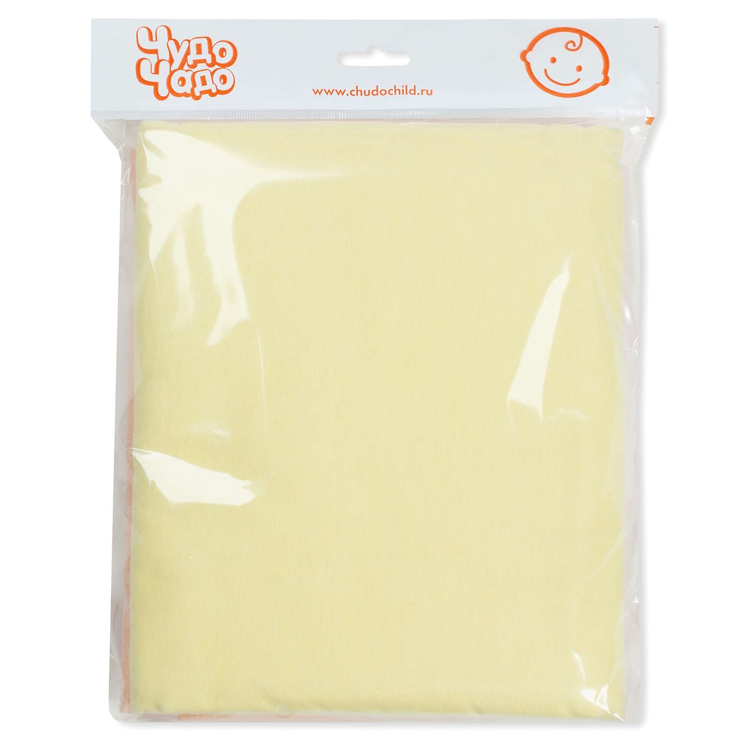 Пеленка фланелевая Чудо-чадо для новорожденных «Тональность» персик/желтый 75х120см 2 шт - фото 6