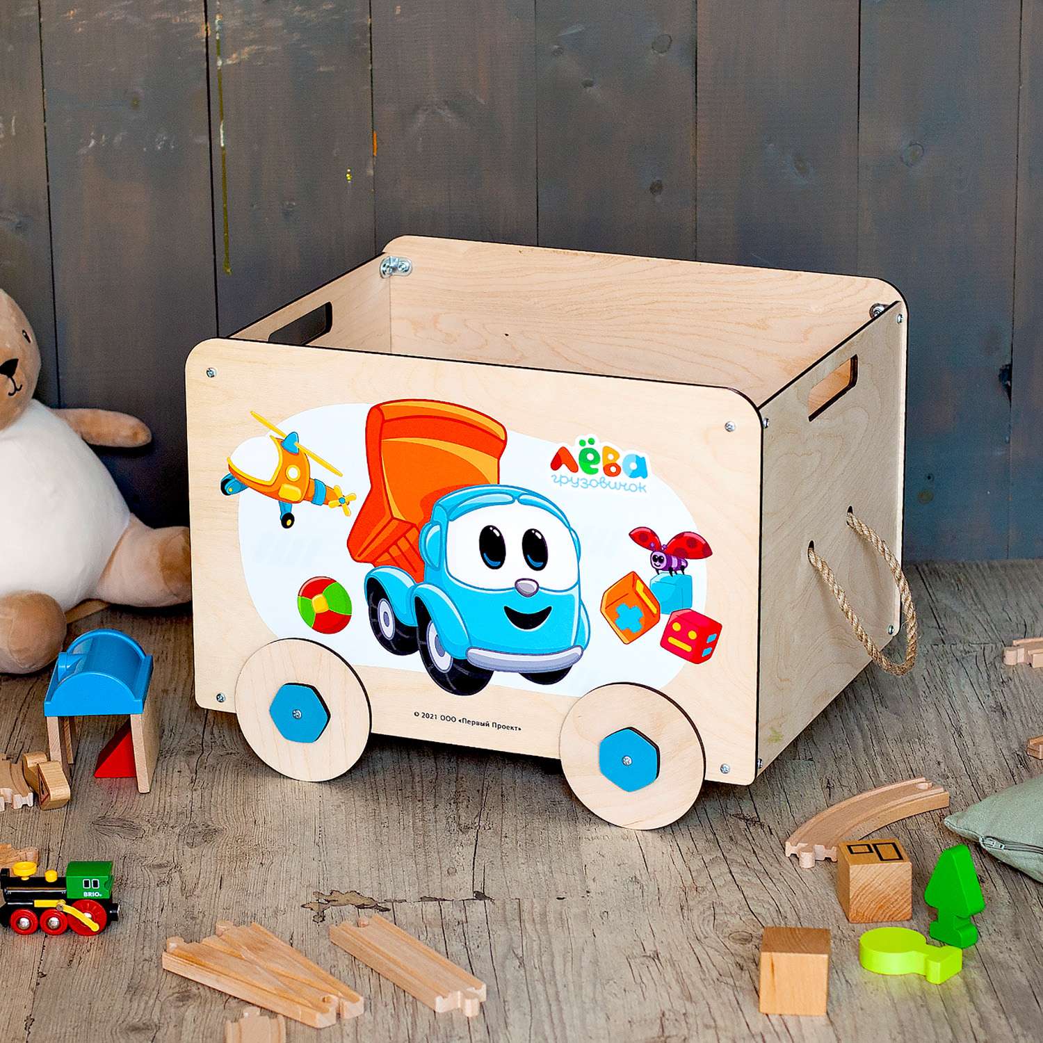 Ящик для игрушек Detishop деревянный - фото 3