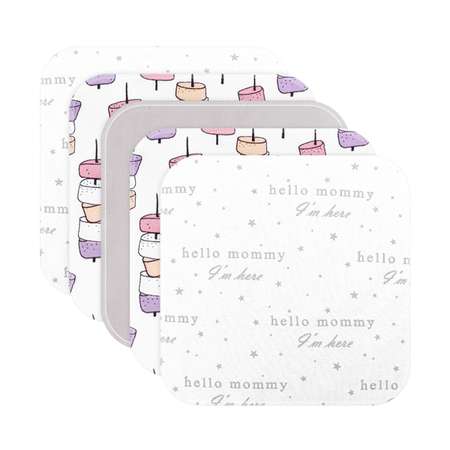 Набор платочков-слюнявчиков Mjolk Маршмэллоу 5 шт. 20*20