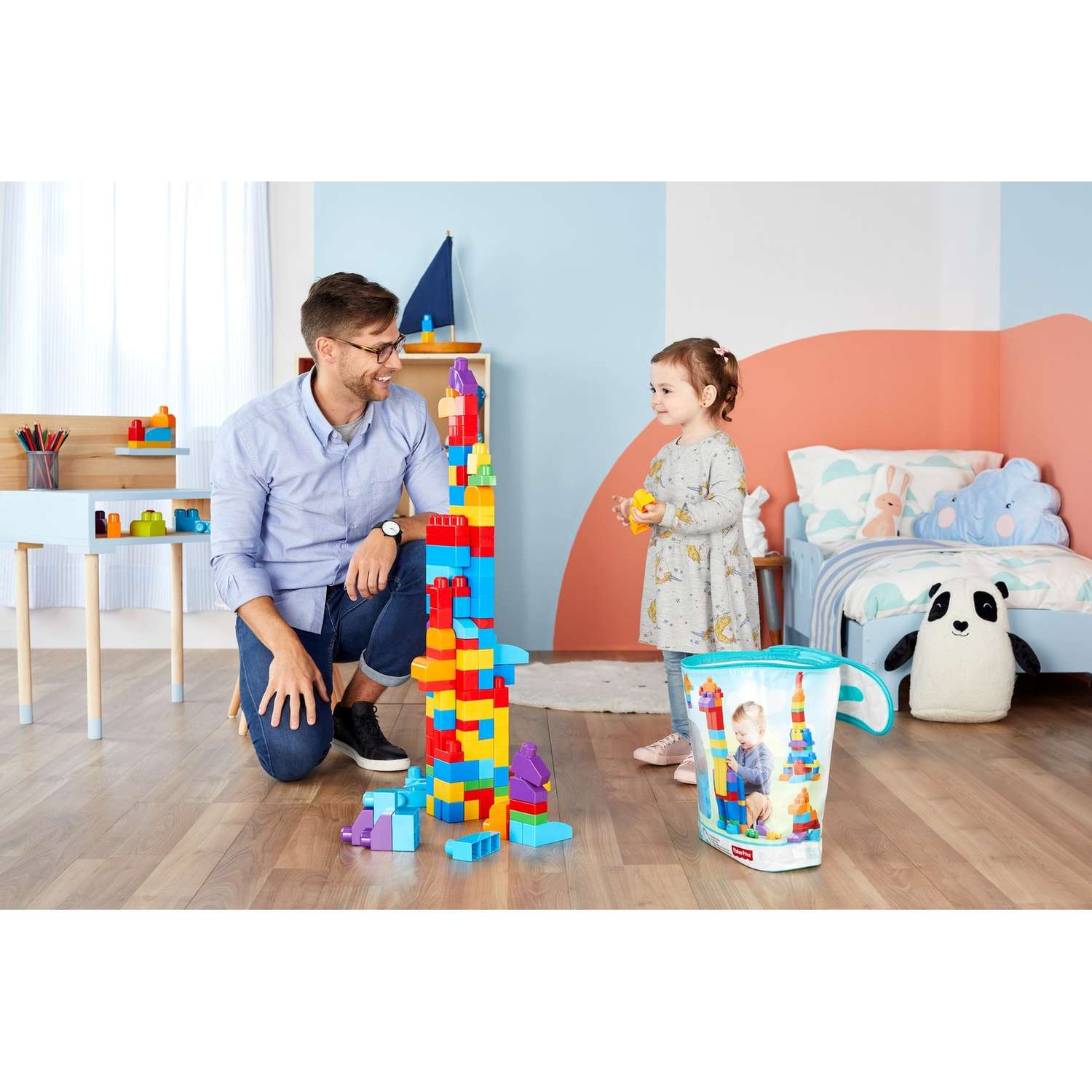 Конструктор Mega Bloks First Builders 60деталей Голубой DCH55 - фото 33