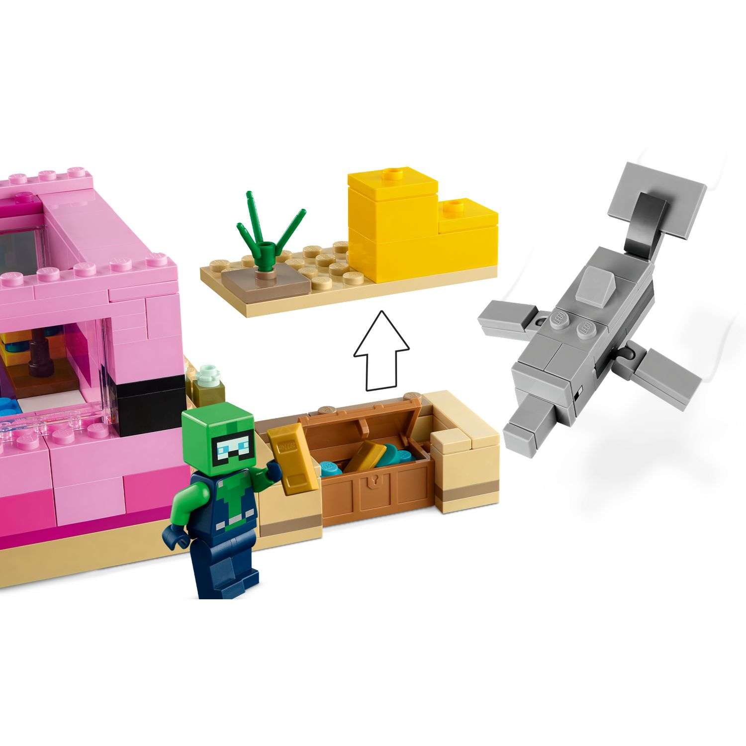 Конструктор LEGO Minecraft The Axolotl House 21247 - фото 5