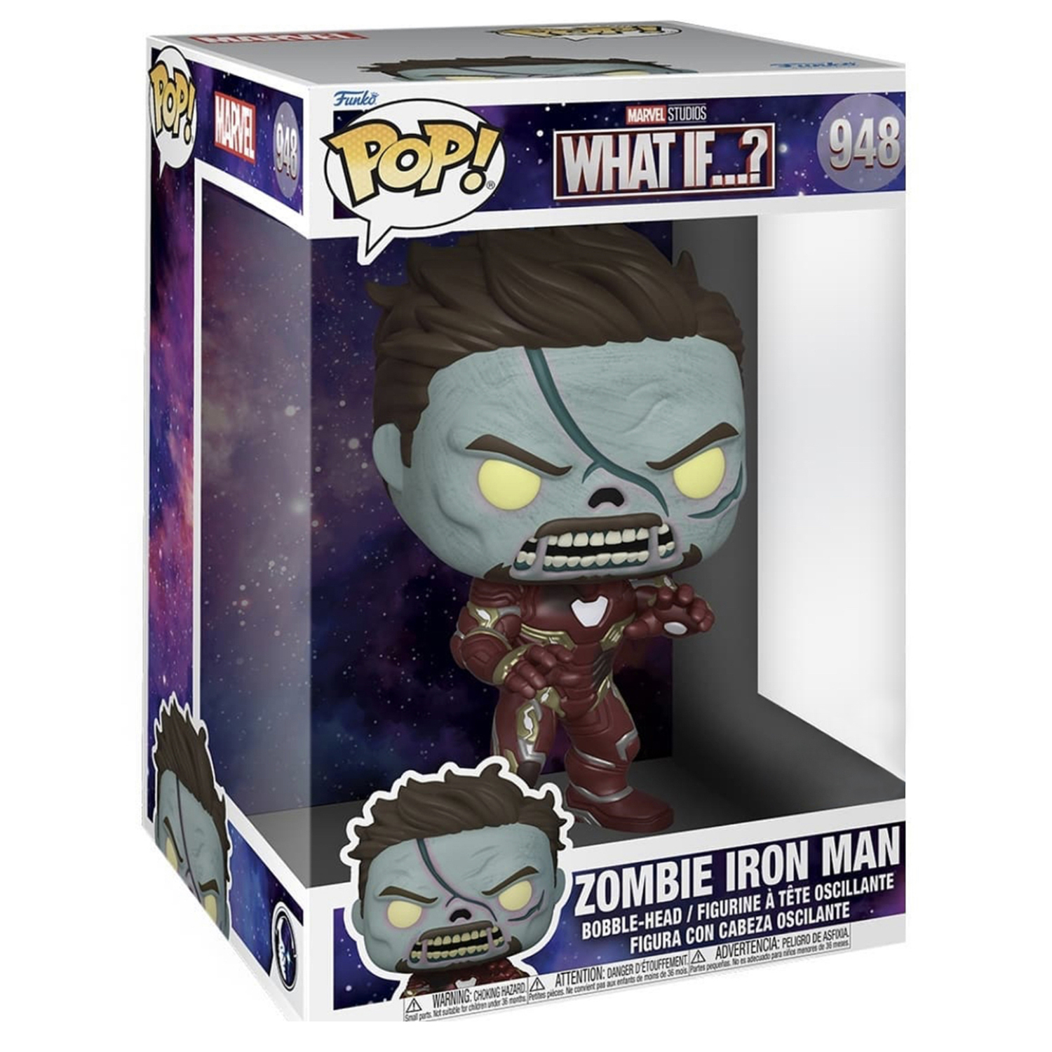 Фигурка Funko POP! Bobble Marvel What If Zombie Iron Man Exc 10 58206 - фото 2