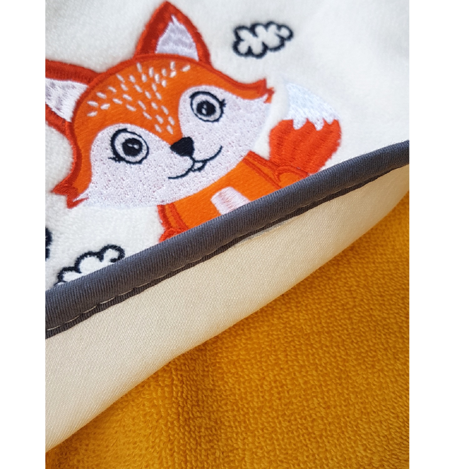 Полотенце Uviton с уголком махровое мягкое хлопковое 0028/03 Little Fox - фото 6