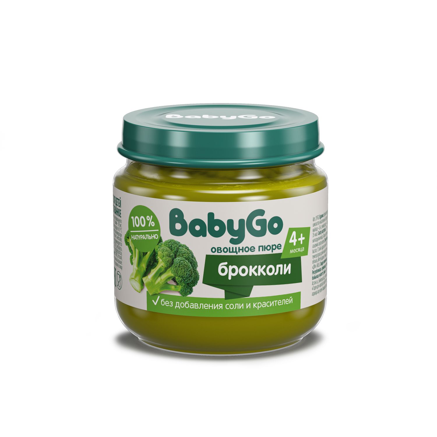 Пюре овощное Baby Go брокколи 80г с 4месяцев купить по цене 36.9 ₽ в  интернет-магазине Детский мир