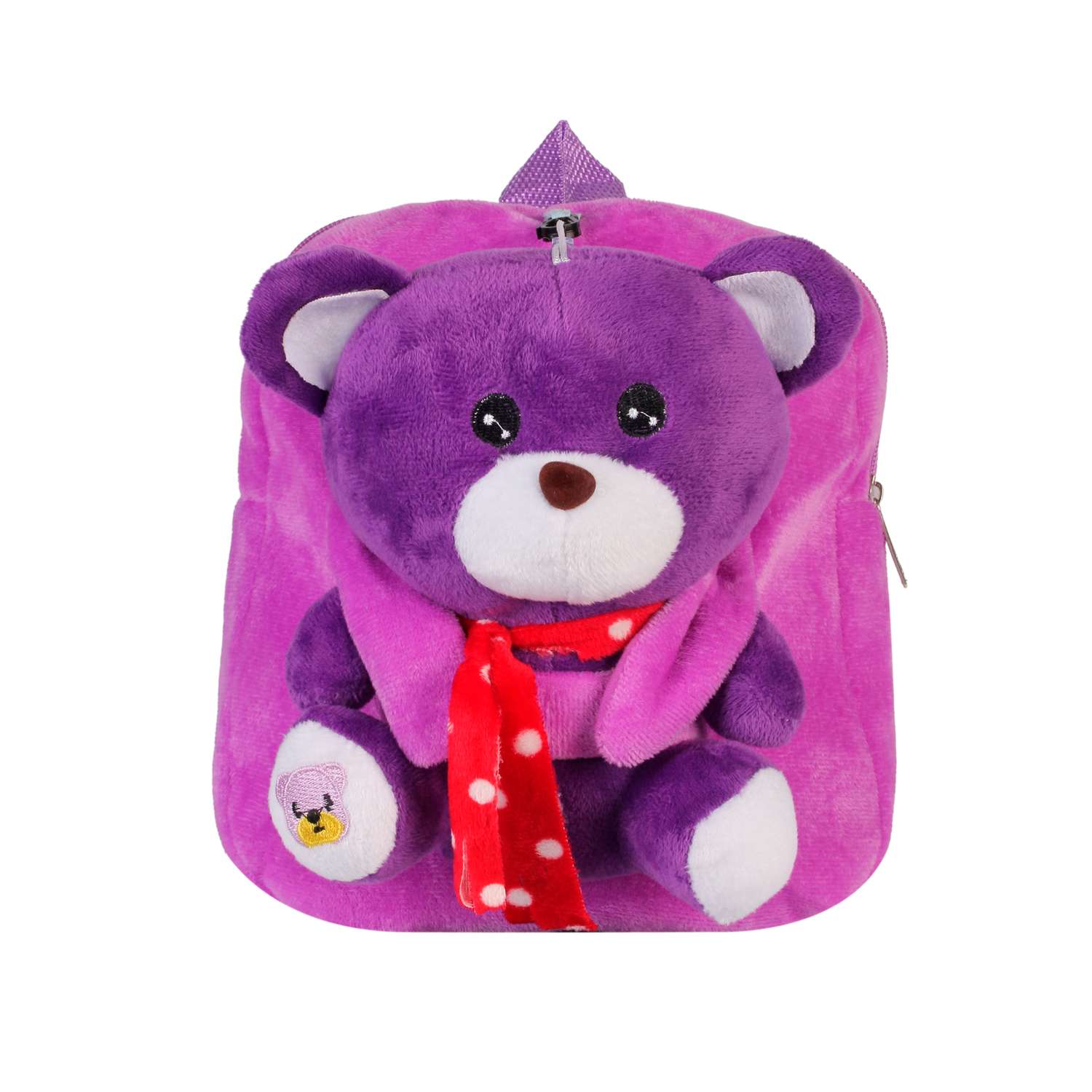 Рюкзак с игрушкой Little Mania фиолетовый Мишка - фото 1