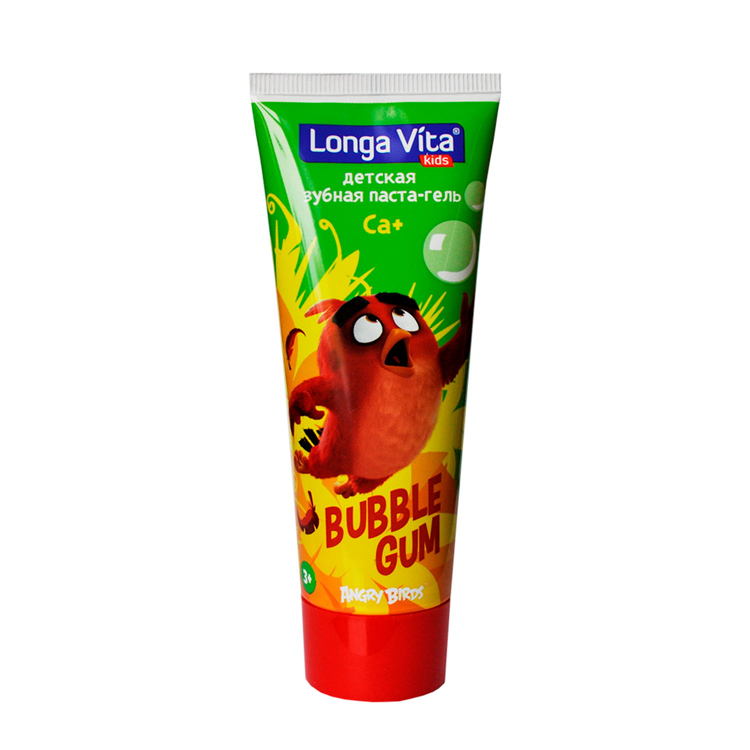 Зубная паста LONGA VITA Angry Birds Bubble Gum 75 г - фото 1