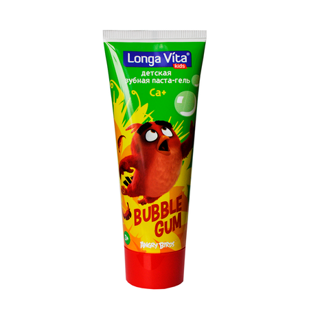 Зубная паста LONGA VITA Angry Birds Bubble Gum 75 г