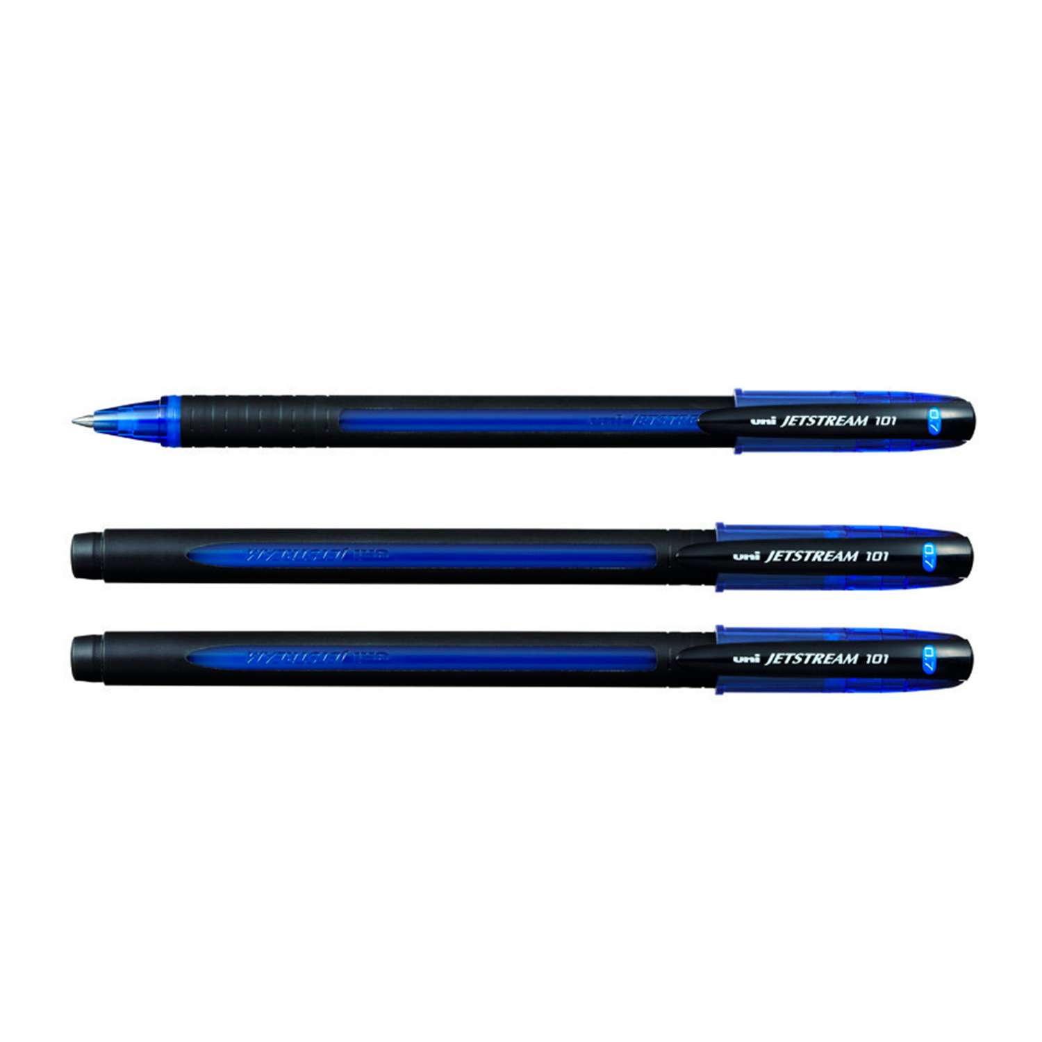 Ручка шариковая UNI Jetstream SX-101-07 синий 3 шт - фото 1
