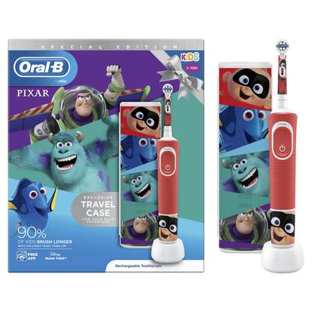 Зубная щетка Oral-B Pixar электрическая с чехлом и насадкой 80337576