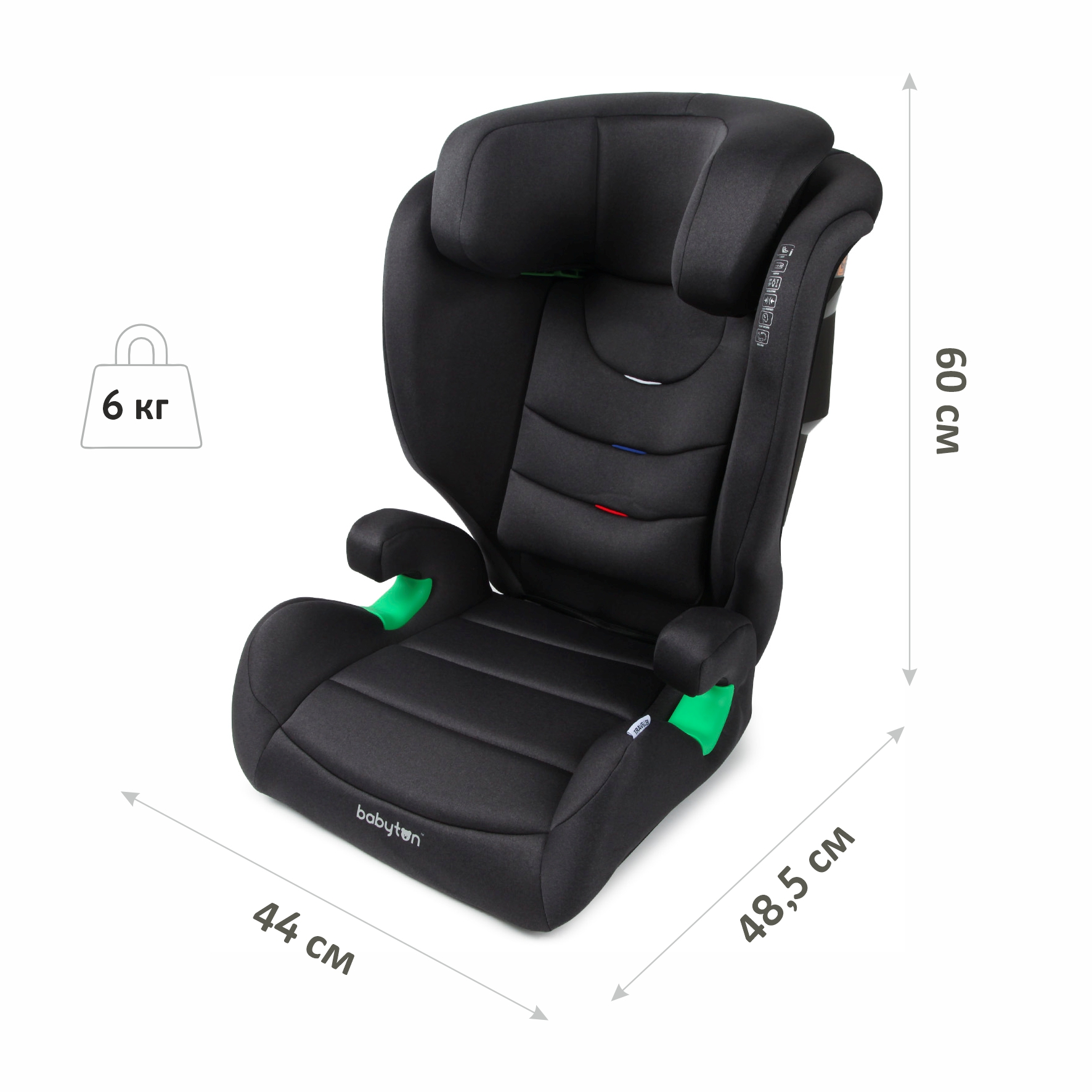 Автокресло Babyton Traveller i-Size Black купить по цене 5979 ₽ в  интернет-магазине Детский мир