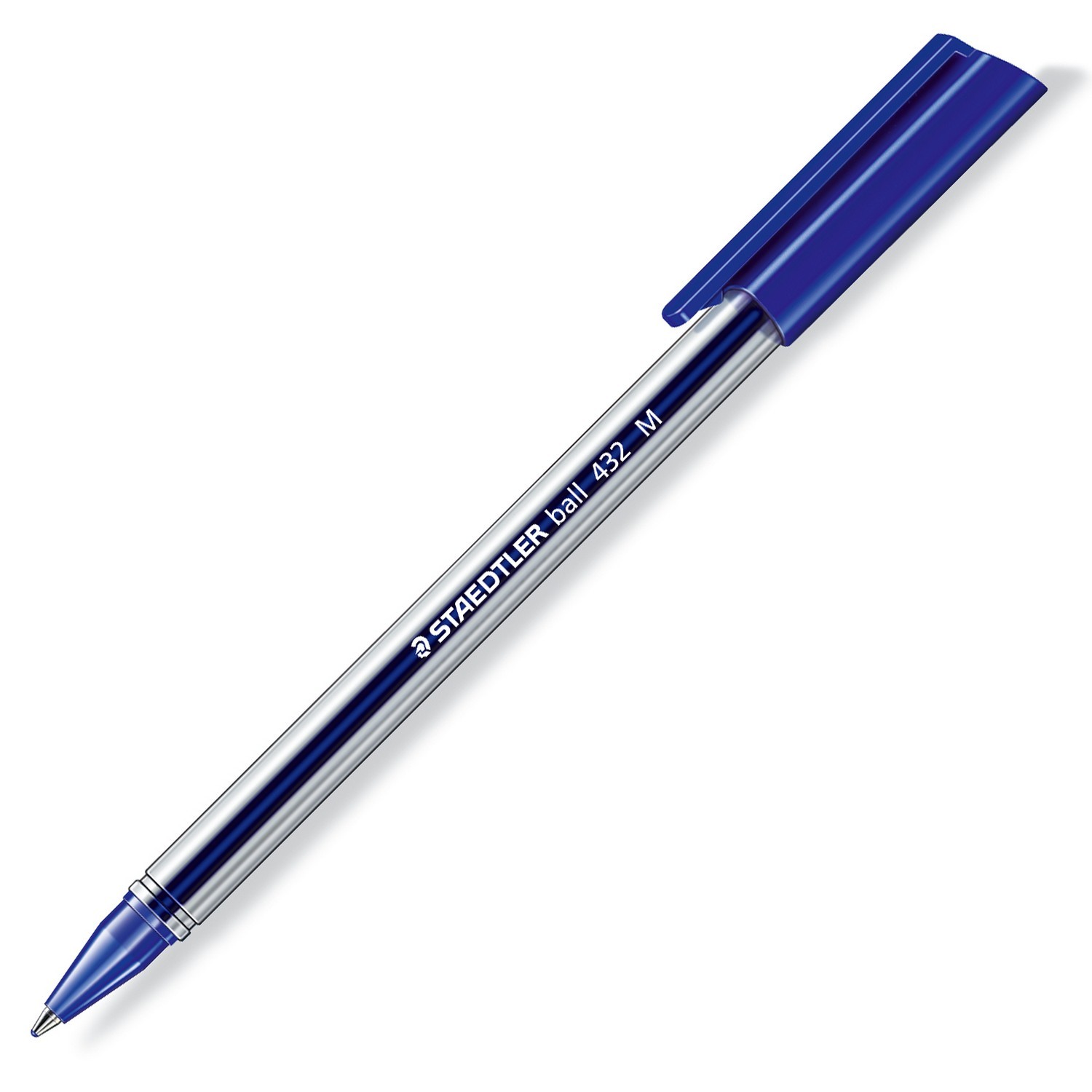 Ручка шариковая Staedtler Stick трехгранная Синяя - фото 1