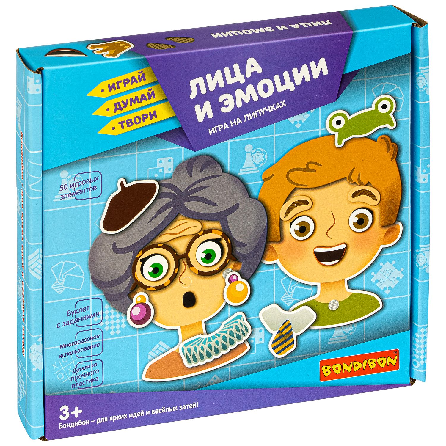 Игра на липучках Bondibon Лица и эмоции