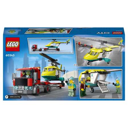 Конструктор LEGO City Great Vehicles Грузовик для спасательного вертолёта 60343