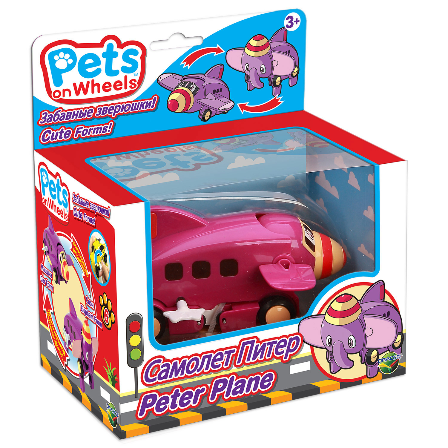 Игрушка Pets on wheels Самолет Слон - фото 1