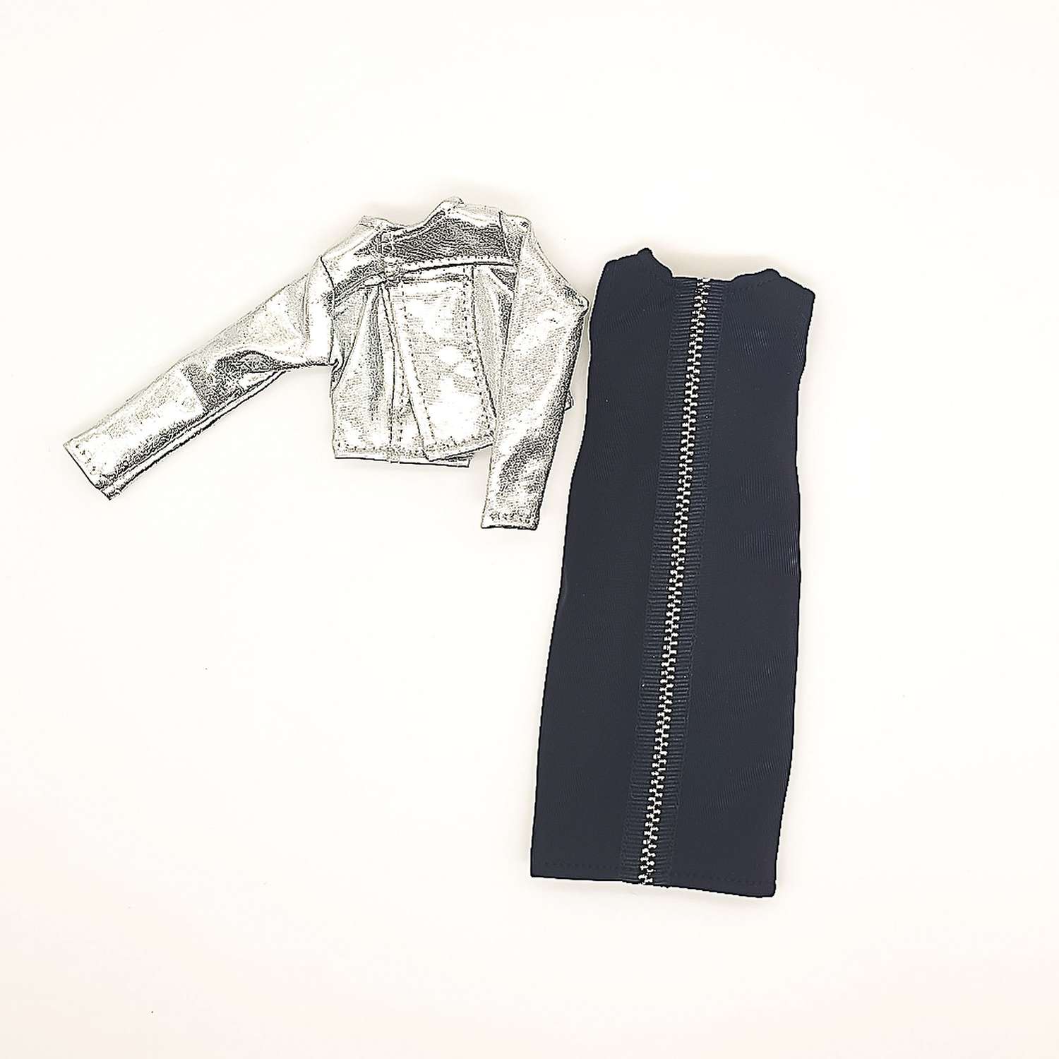 Одежда для кукол типа Барби VIANA Платье и куртка для Пышки 11.364 черный/серебро 11.364 - фото 1