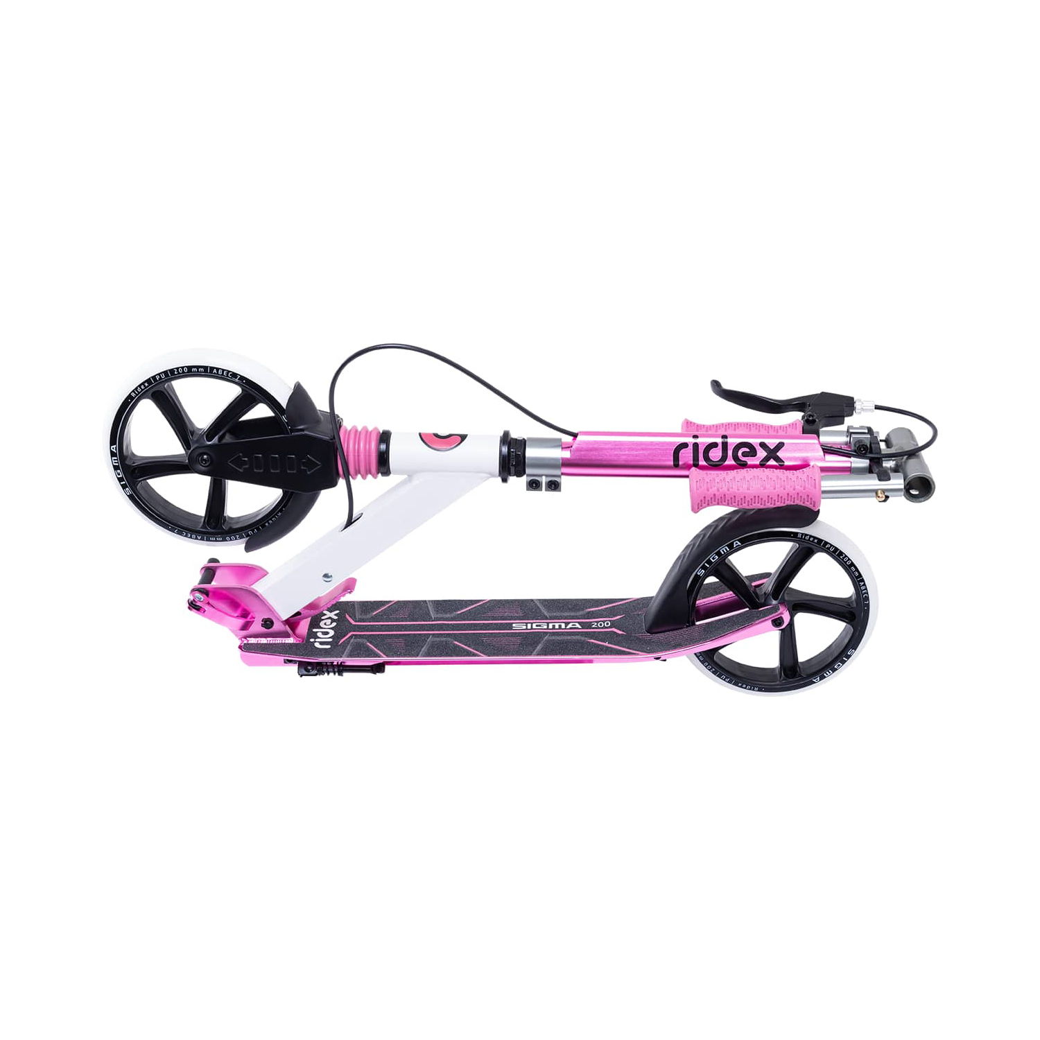 Самокат RIDEX двухколесный Scooter 2 wheels Sigma 200 white/violet - фото 6