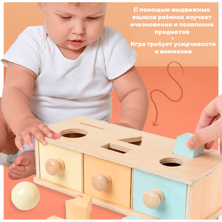 Учебное пособие LUCHINA toys Монтессори для малышей LUCHINA toys Сортер деревянный Развивающие игрушки обучающая игра.