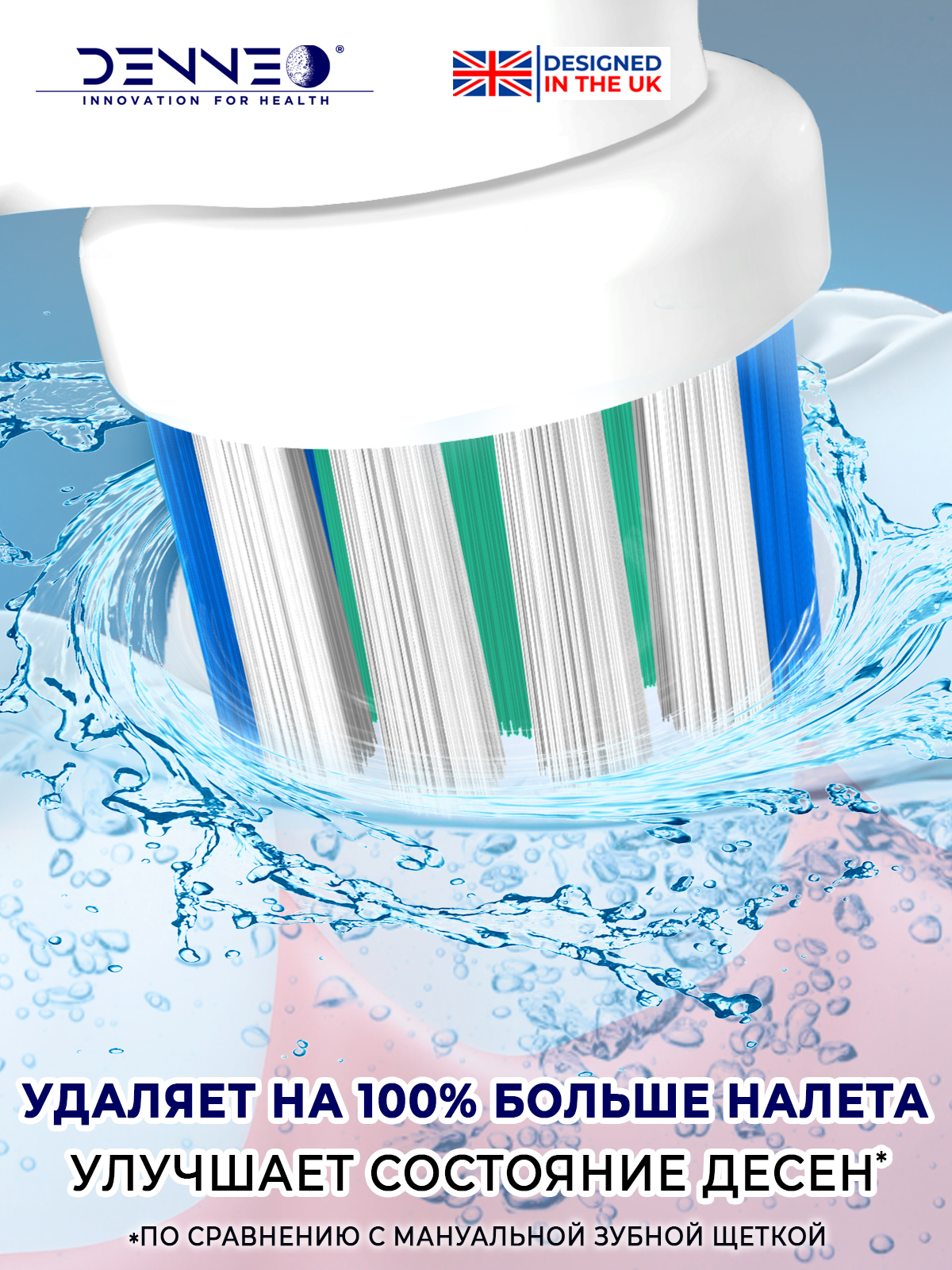 Насадки для зубной щетки 2 шт DENNEO совместимые с ORAL-b CLASSIC 2 шт - фото 8