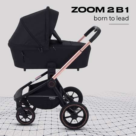 Коляска детская универсальная MOWbaby ZOOMPU (2в1) RA086 Gold Black