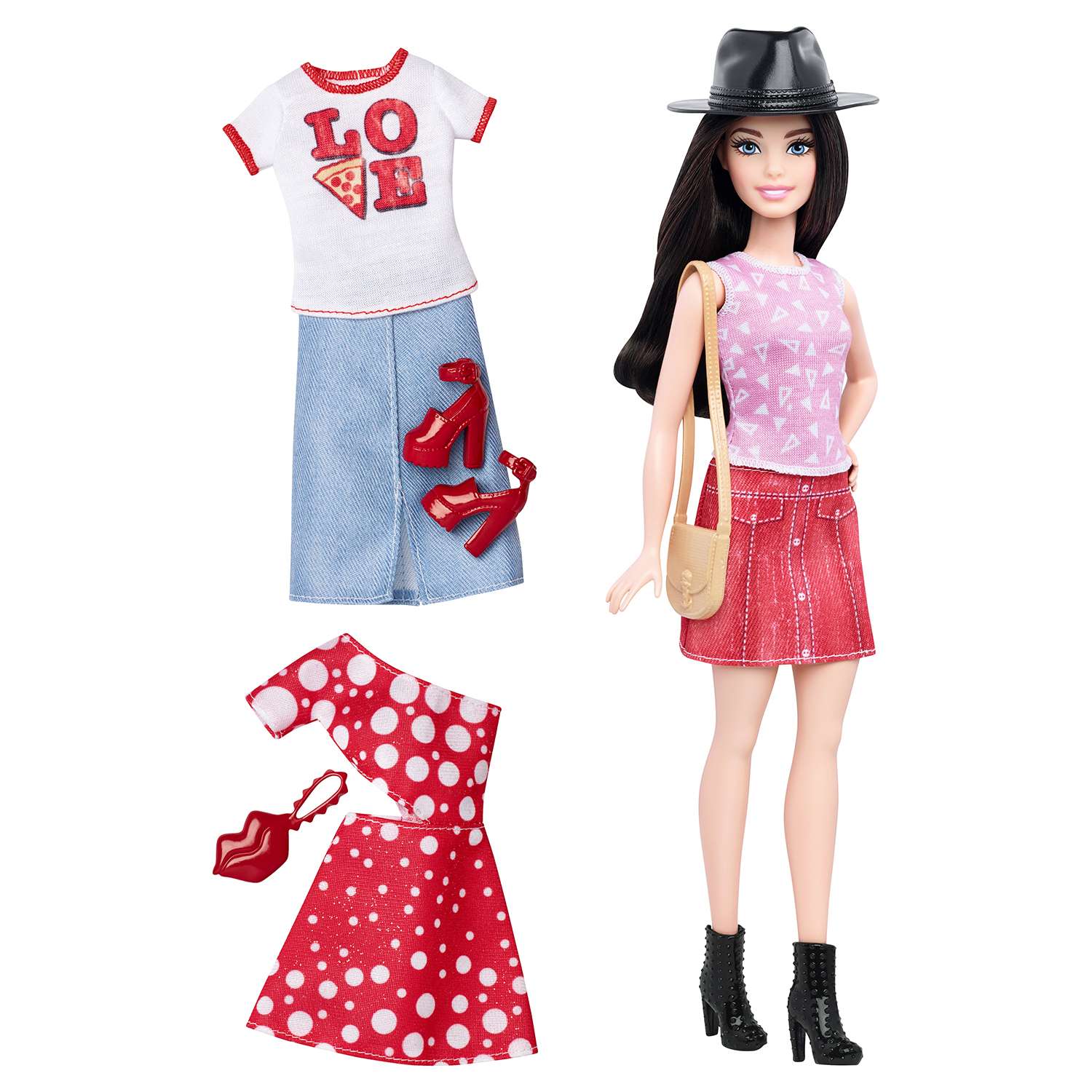 Кукла Barbie в красной юбке DTF03 DTD96 - фото 1