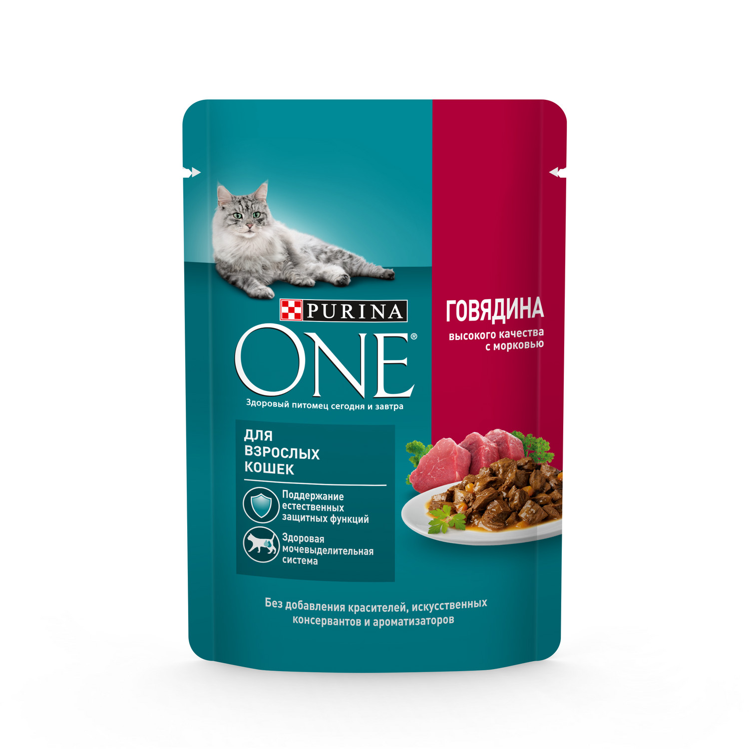 Влажный корм для кошек Purina One 0.075 кг говядина (для домашних, полнорационный) - фото 9