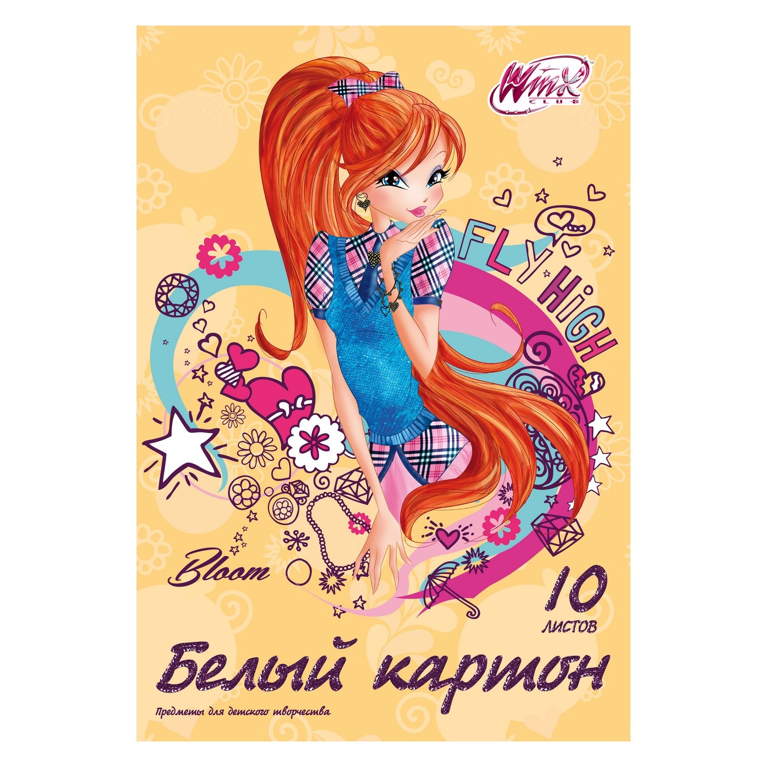 Картон Академия Холдинг белый 10 листов Winx - фото 1