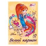 Картон Академия Холдинг белый 10 листов Winx