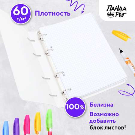 Тетрадь на кольцах ПАНДАРОГ Ниндзя А5 80 листов пластиковая обложка