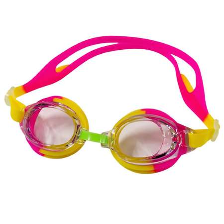 Очки для плавания Hawk E36884 желто/розовые