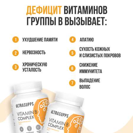 Комплекс витаминов группы В ULTRASUPPS 90 мягких капсул