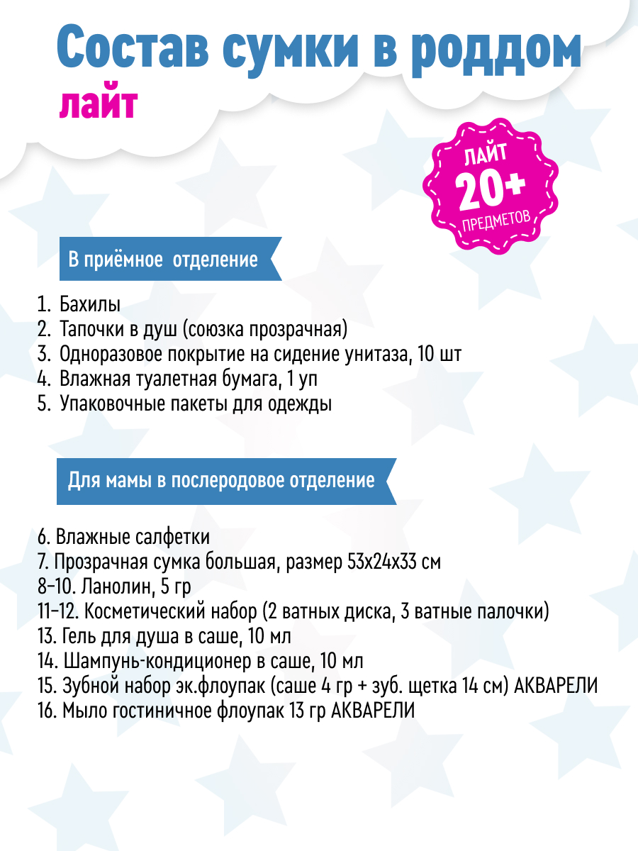 Готовая сумка в роддом ForBaby Лайт комплектация - фото 3