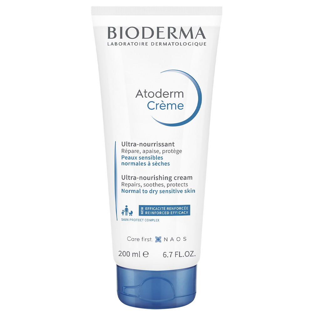 Крем туба Bioderma Atoderm для увлажнения нормальной и сухой кожи лица и тела 200 мл - фото 1