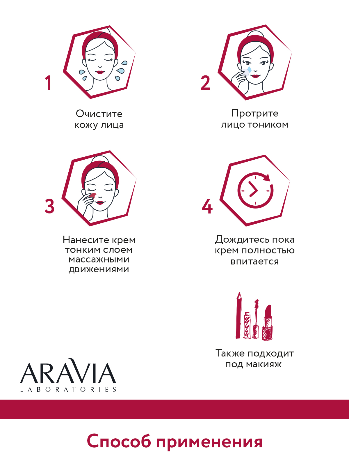 Крем для лица ARAVIA Laboratories от морщин с пептидами Peptide Ampoule Firming Cream 50 мл - фото 6