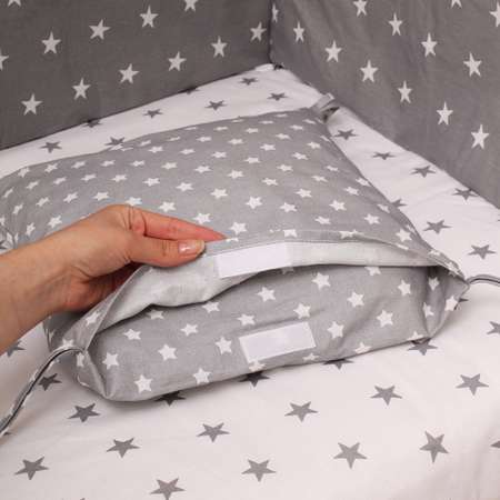 Бортики в кроватку Body Pillow с хлопковыми съемными чехлами из 12 подушечек