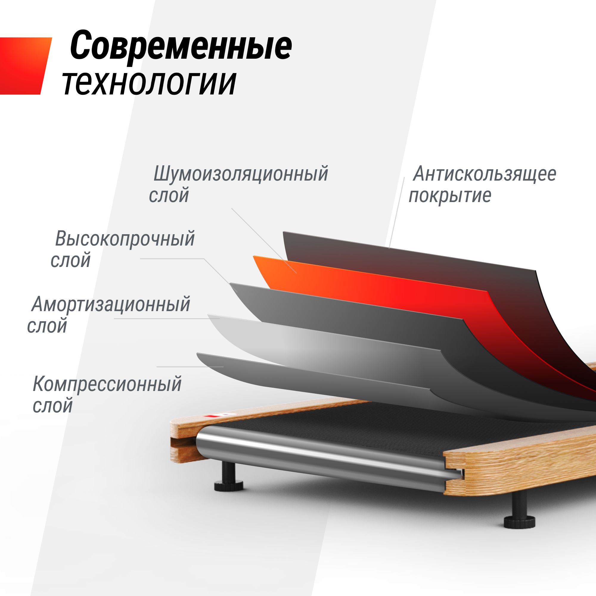 Беговая дорожка UNIX Fit Wood way 2.0 APP натуральный дуб 1.75 л. с до 100 кг 0.5 - 8.5 км/ч - фото 7