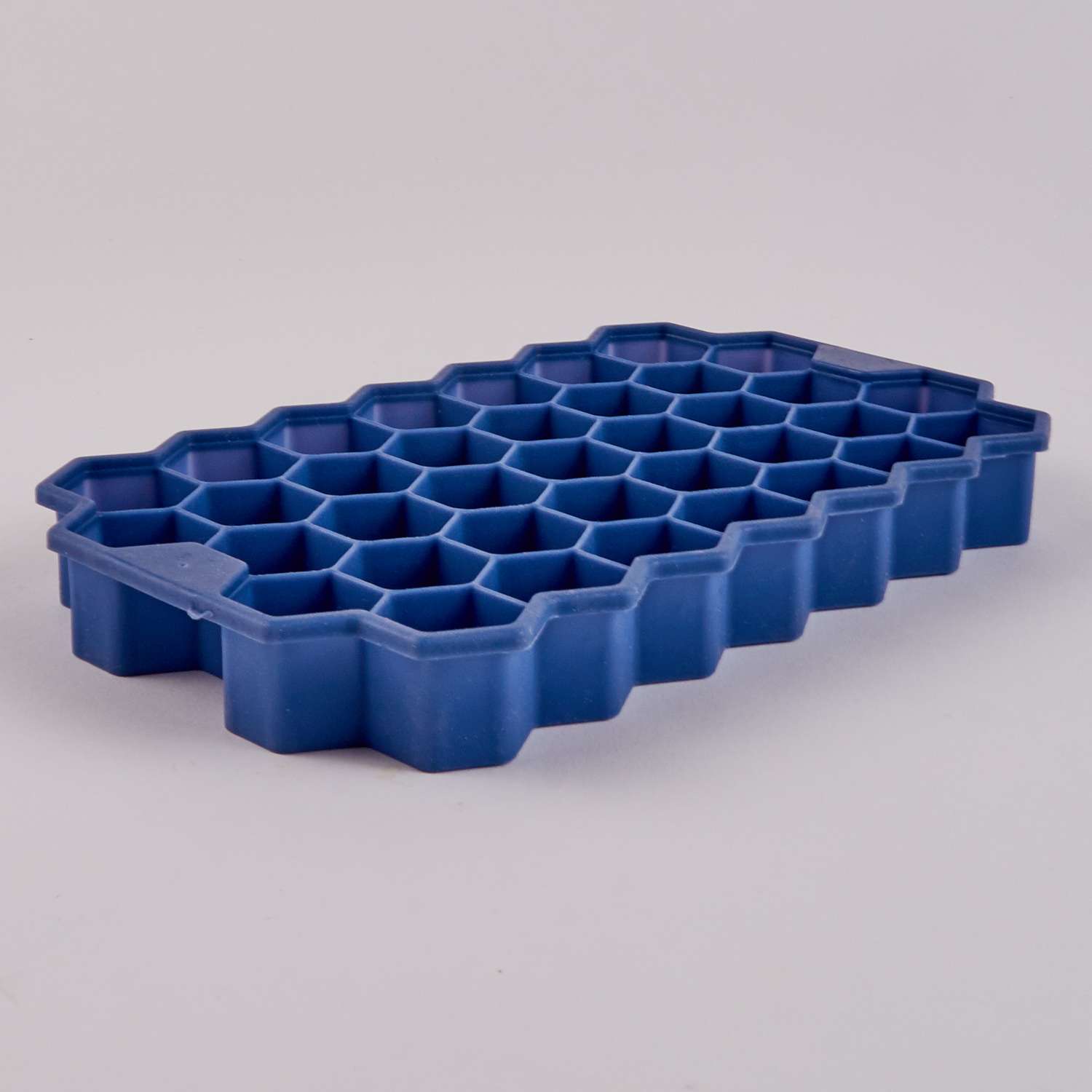 Форма для льда Выручалочка силиконовая Соты 37 ячеек синяя - фото 2