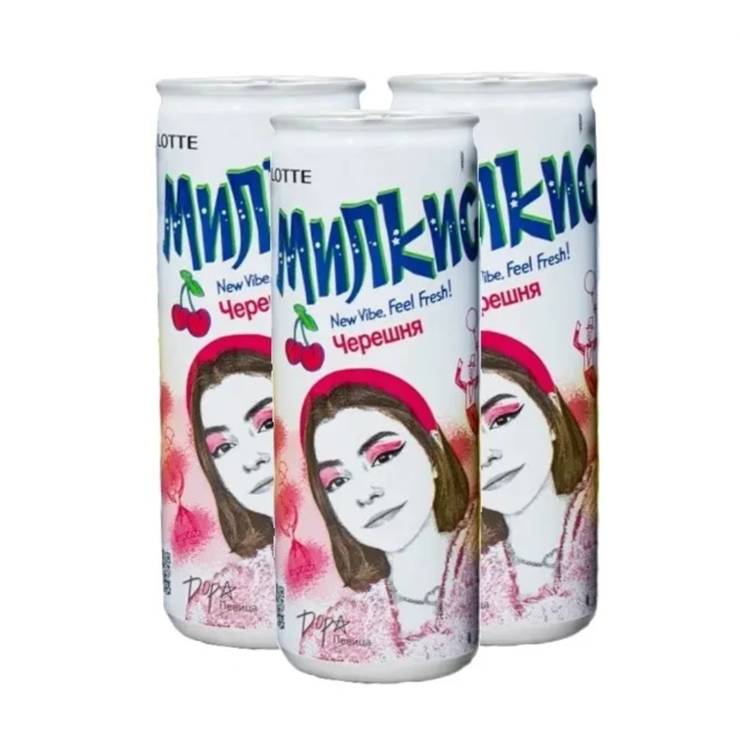 Газированный напиток Lotte Milkis Черешня 3 шт по 250 мл - фото 1