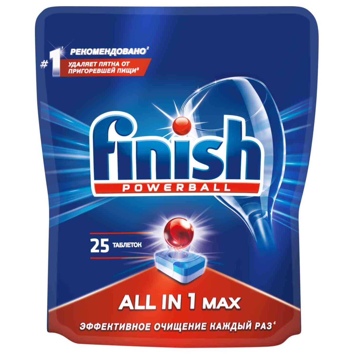 Таблетки Finish All in 1 Max для посудомоечной машины 25шт - фото 1