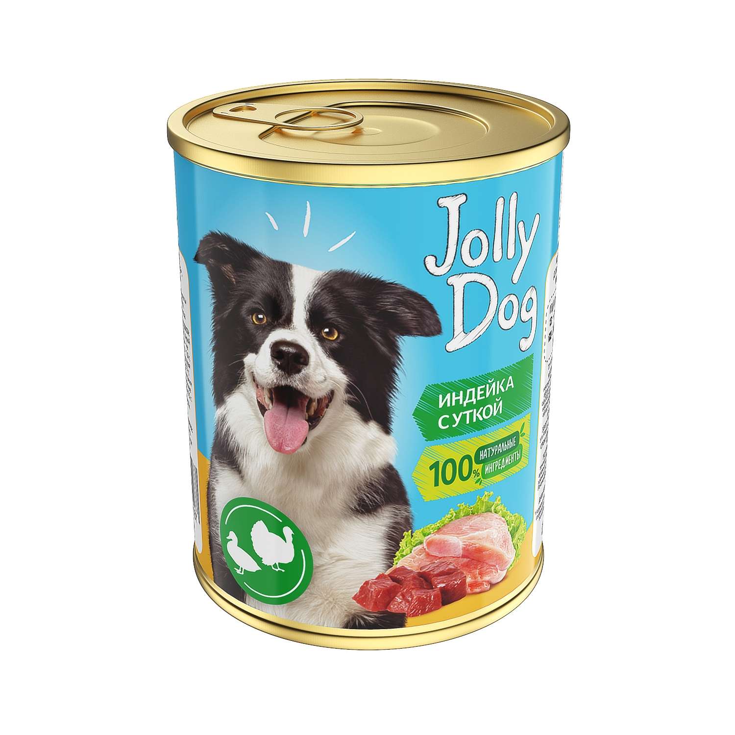 Корм для собак Зоогурман Jolly Dog индейка с уткой консервированный 350г - фото 2