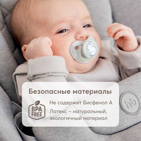 Соска-пустышка Happy Baby латексная с колпачком